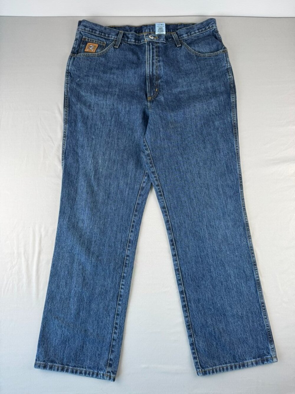 Cinch Men's 38x32 Blue Denim Rodeo Western Cowboy Straight Leg Cotton Ranch